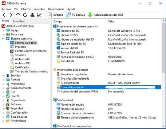 Cómo conocer la clave de Windows